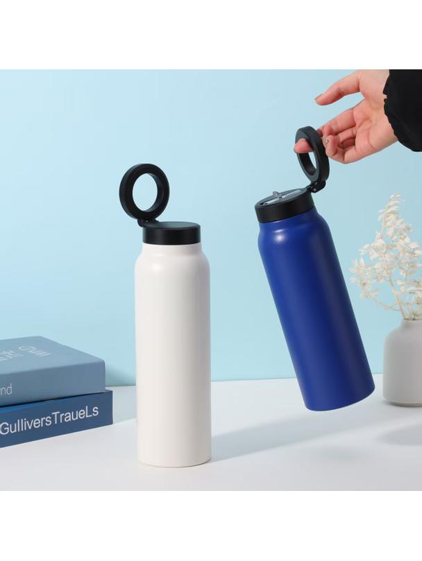 Butelka / bidon na wodę metal z uchwytem kompatybilnym z Magsafe 950ml niebieski