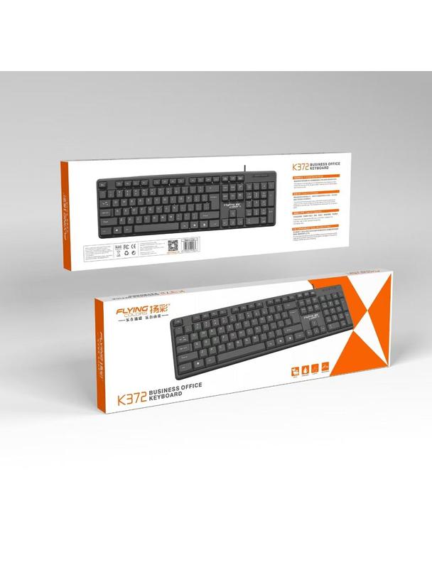 Klawiatura przewodowa USB A QWERTY K372 czarna