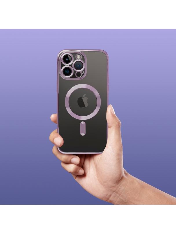 Futerał do iPhone 16 PRO Electro Mag Cover zgodny z MagSafe fioletowy