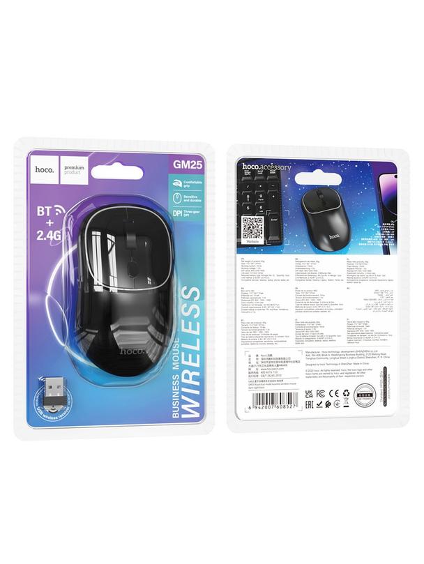 Myszka bezprzewodowa Hoco 2,4G 1600 dpi GM25 czarna