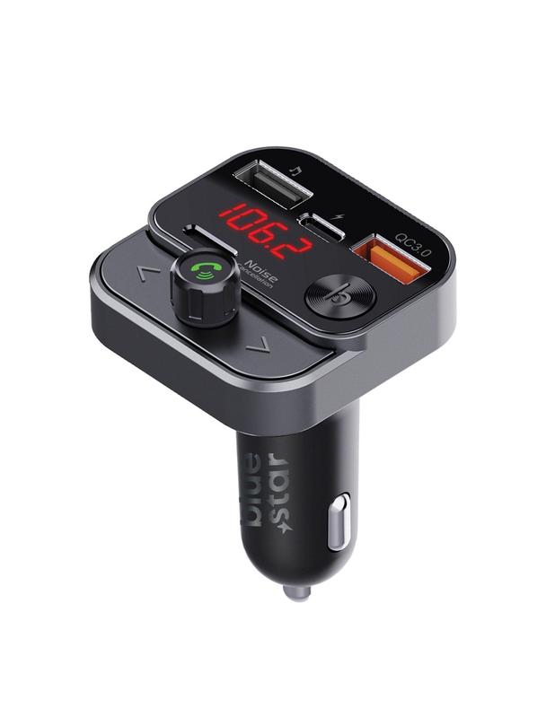Transmiter samochodowy bluetooth Blue Star AutoStream QC3.0 30W BT84B czarny