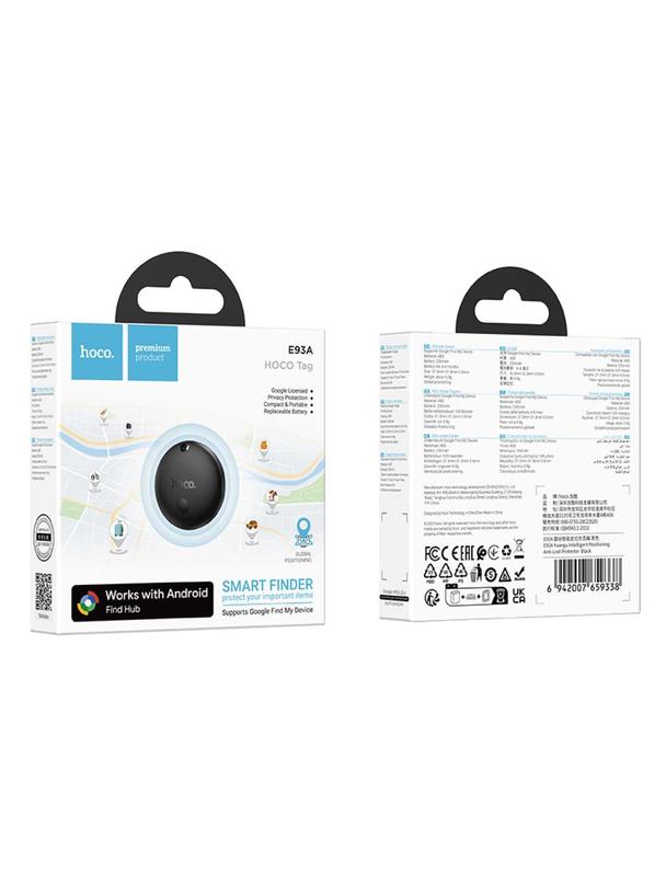 Lokalizator zgodny z Google Find My Device Hoco E93A czarny