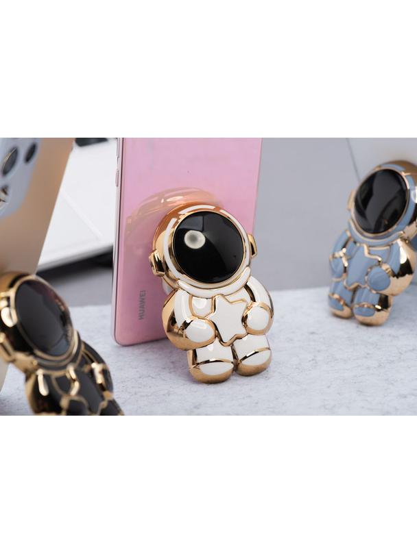 Stojak na telefon ASTRONAUTA - naklejany - biały