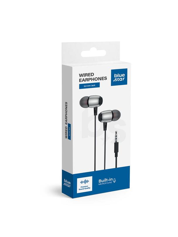 Słuchawki przewodowe douszne Jack 3,5 mm Blue Star M09 1,2 m czarne