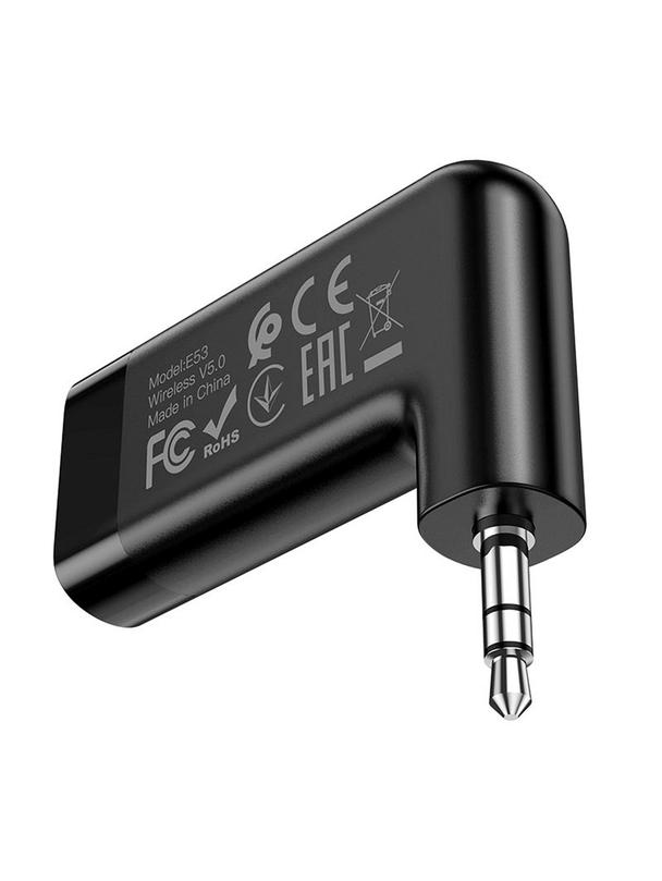 Bezprzewodowy odbiornik samochodowy Hoco AUX E53 czarny