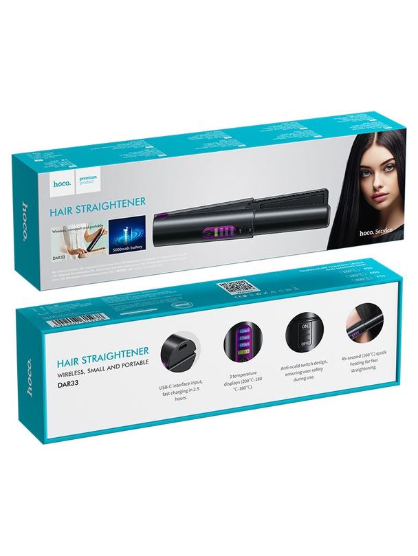 Prostownica do włosów Hoco DAR33 szara