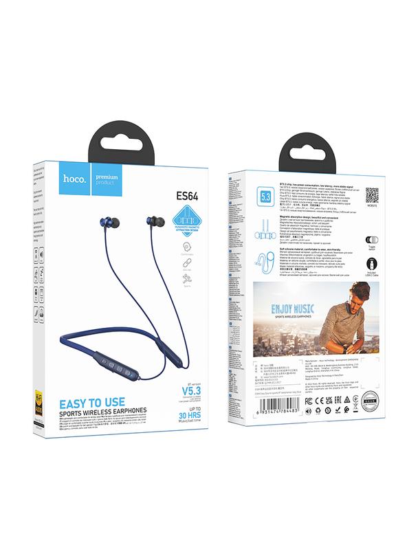 Słuchawki bezprzewodowe douszne Hoco ES64 granatowe (SC)