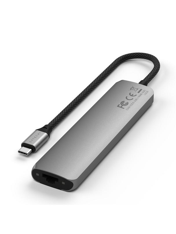 Adapter HUB 7w1 USB C Satechi Slim ST-P7SM szary