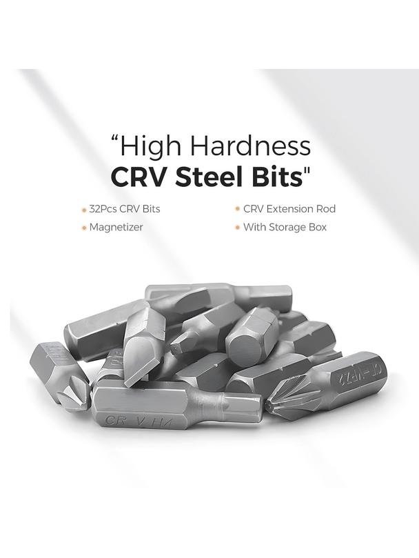 UF-TOOLS - Wkrętarka elektryczna ze zmiennym zakresem mocy i zestawem bitów 36w1