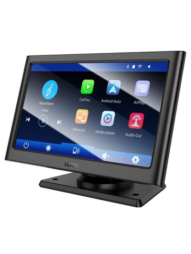 Przenośny bezprzewodowy ekran samochodowy Hoco 7" HU2 czarny