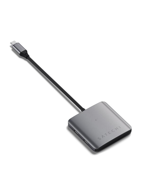 SATECHI adapter HUB 4w1 Typ C ST-H4CPDM szary