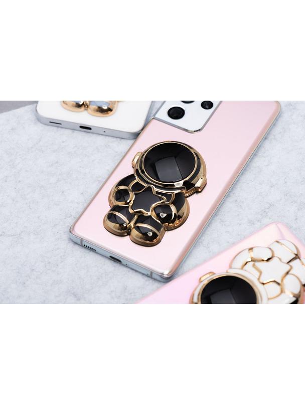 Stojak na telefon ASTRONAUTA - naklejany - czarny