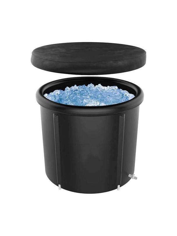 Składana przenośna dmuchana wanna balia do kąpieli morsowania 75 x 80 cm czarna