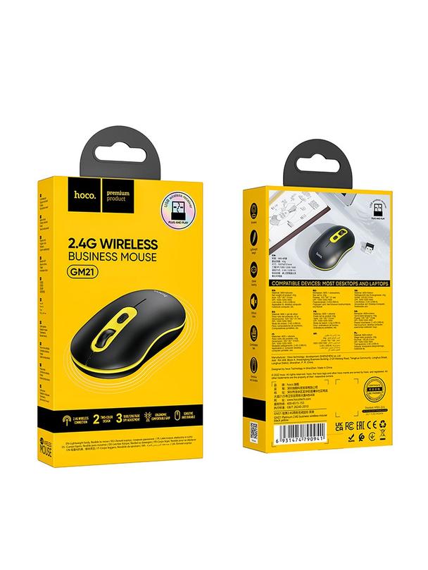 Myszka bezprzewodowa Hoco 2,4G 1600 dpi GM21 czarna