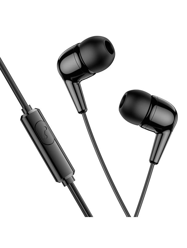 Słuchawki przewodowe douszne USB C Hoco M97 czarne