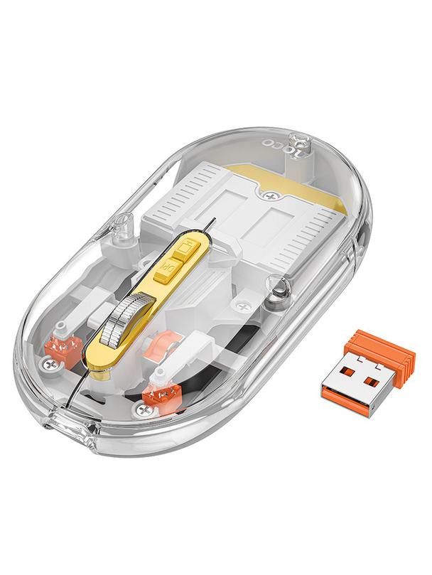 Myszka bezprzewodowa Hoco 2,4G 1600 dpi dual mode bluetooth GM35 szara