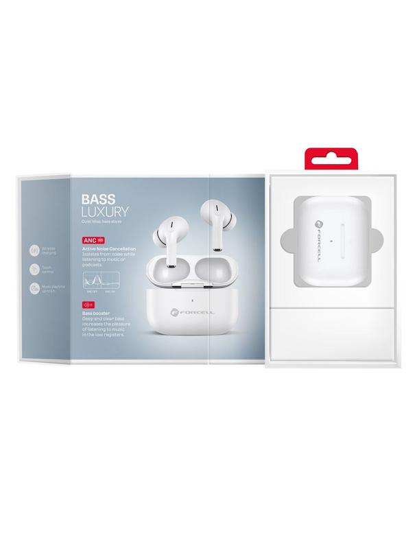 Słuchawki bezprzewodowe douszne Forcell F-Audio Master Pro TWS białe 0INT