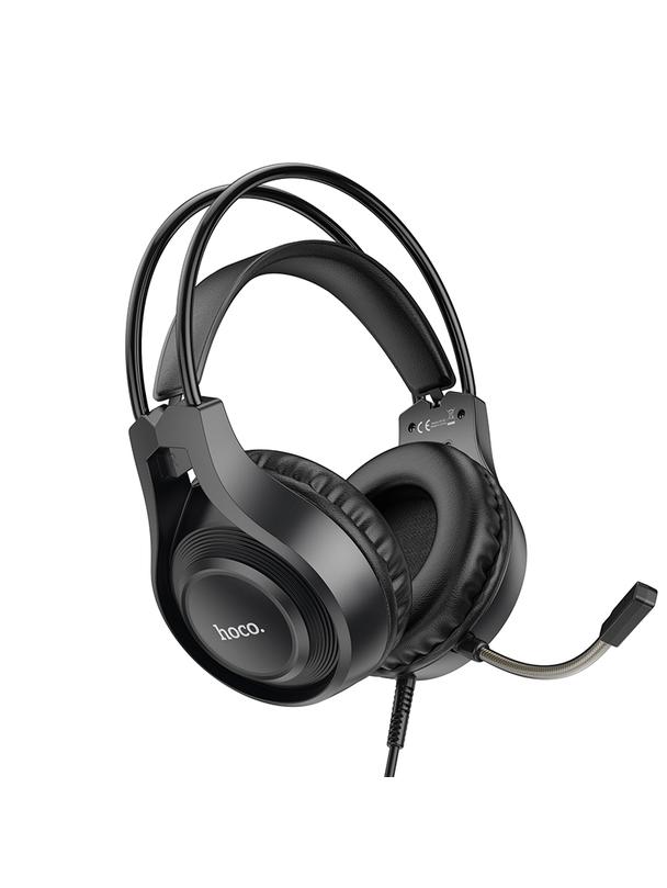 Słuchawki przewodowe nauszne Jack 3,5 mm Hoco W106 czarne