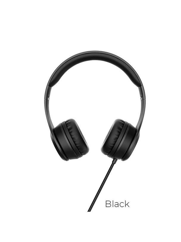 Słuchawki przewodowe nauszne Jack 3,5 mm Hoco W21 czarne