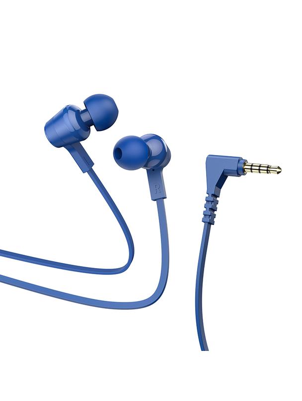 Słuchawki przewodowe douszne Jack 3,5 mm Hoco M86 niebieskie