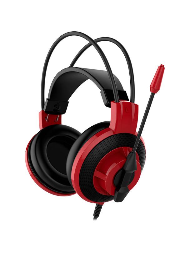 Słuchawki przewodowe nauszne Jack 3,5 mm gamingowe MSI DS501 czerwone