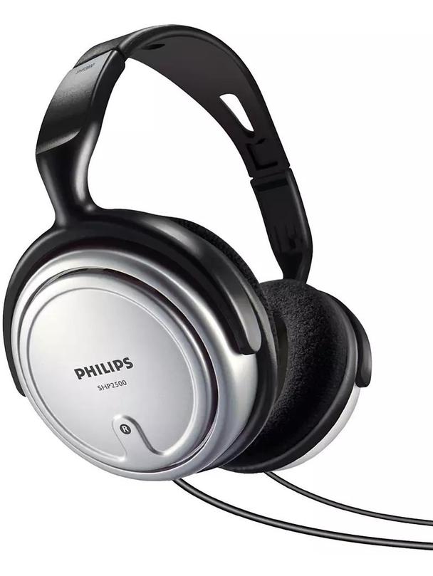 Słuchawki przewodowe nauszne Jack 3,5 mm Philips VSLUSHP2500 srebrne
