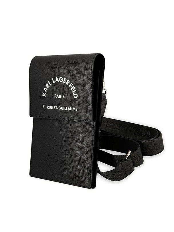 KARL LAGERFELD torebka uniwersalna na telefon KLWBSARSGK (Embossed RSG) czarny