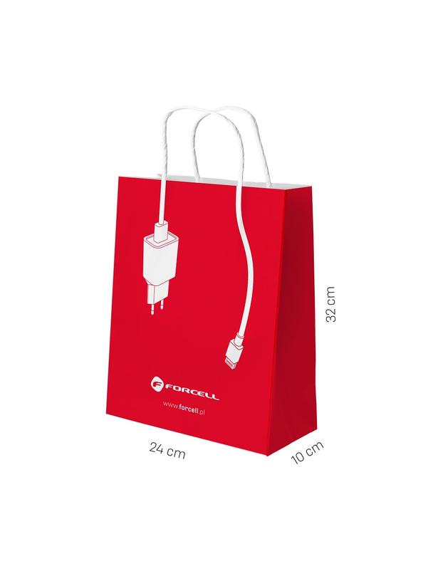 Torba papierowa czerwona Forcell