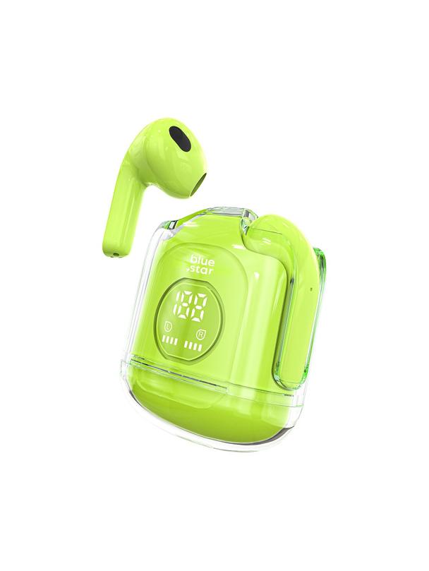 Słuchawki bezprzewodowe douszne Blue Star Transparency Fi22 TWS zielone