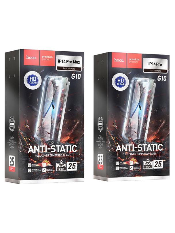 Szkło hartowane do iPhone 14 PRO MAX Hoco HD Anti-static 25 sztuk G10