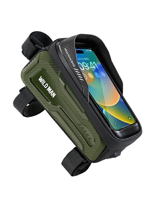 WILDMAN sakwa rowerowa na ramę na zamek 1L (4" - 7") M20 zielona