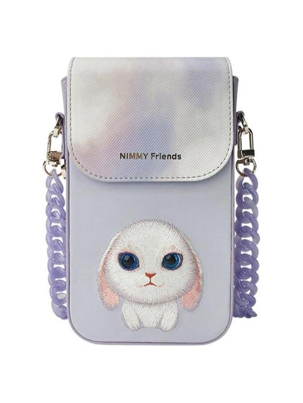 NIMMY torebka na telefon BIG EYED PET 2.0 Rabbit fioletowa