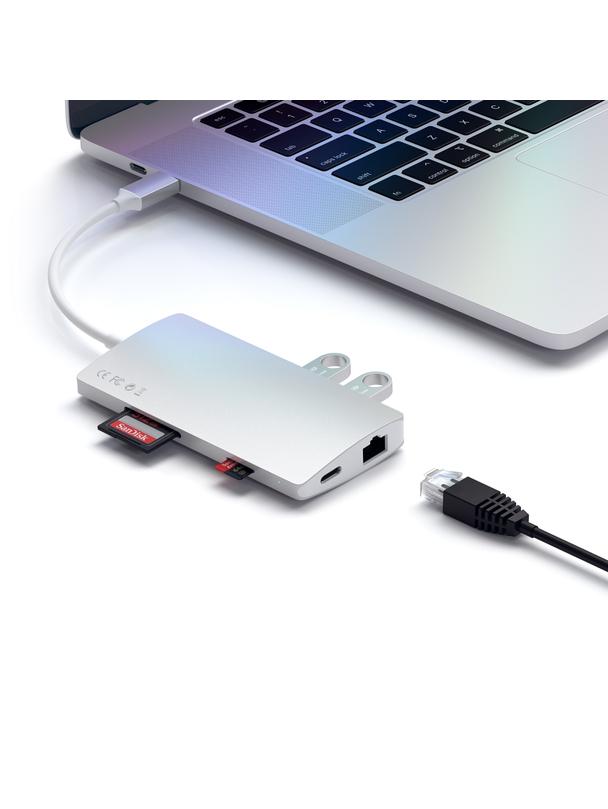 SATECHI adapter HUB 7w1 Typ C ST-TCMA2S srebrny