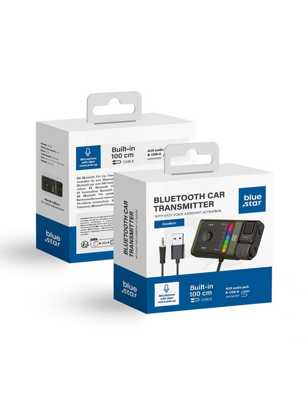 Transmiter samochodowy bluetooth Blue Star Equalizer BT64 czarny
