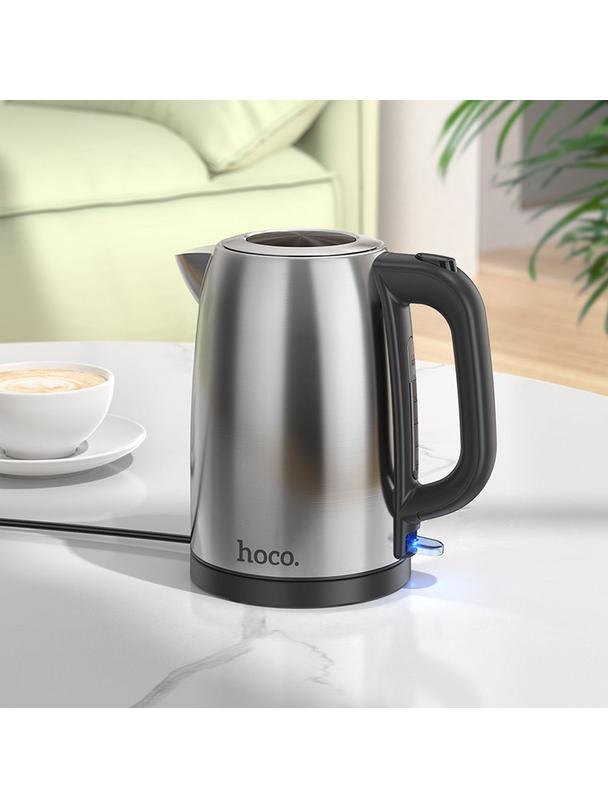 Czajnik elektryczny Hoco ze stali nierdzewnej 1,7L HE12 stalowy