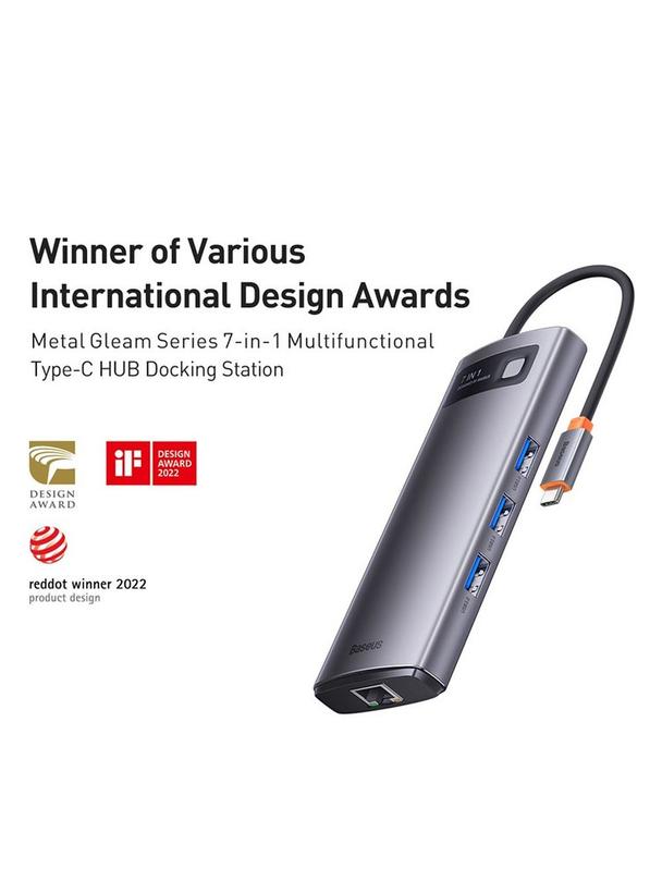 BASEUS adapter HUB 7w1 Typ C WKWG040113/BS-OH044 0,15 m szary