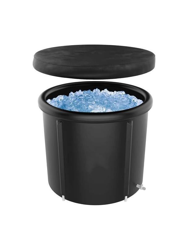 Składana przenośna dmuchana wanna balia do kąpieli morsowania 75 x 80 cm czarna