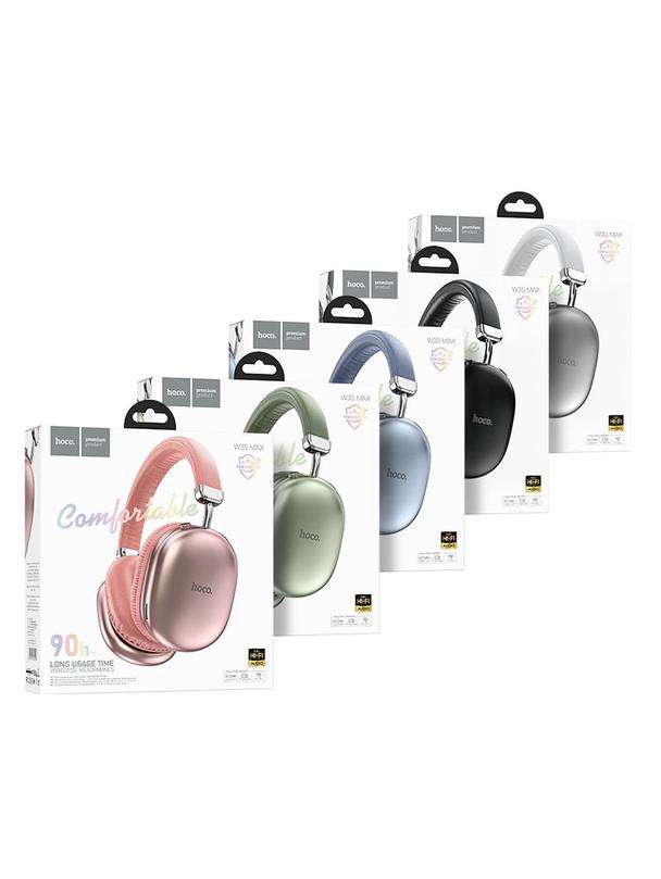 Słuchawki bezprzewodowe nauszne Hoco W35 Max różowe