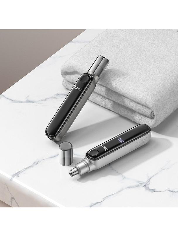 Trymer do nosa Hoco z wyświetlaczem HP33 srebrny
