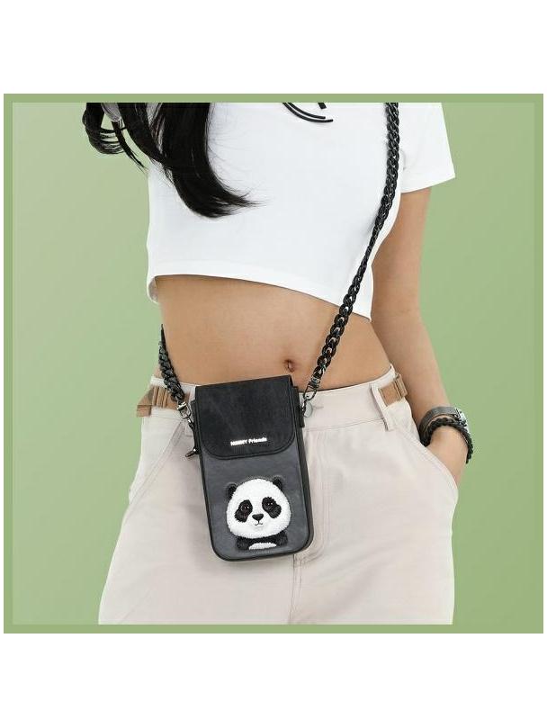 NIMMY torebka na telefon BIG EYED PET 2.0 Panda czarna