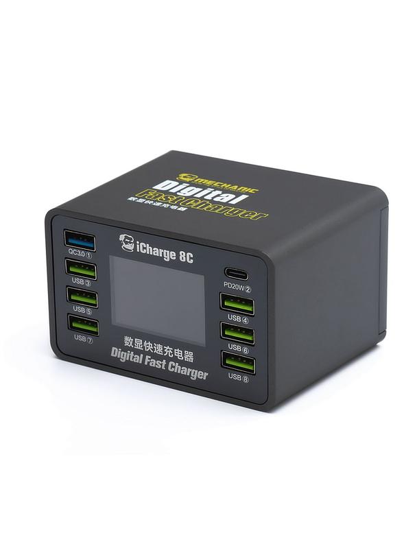 MECHANIC iCharge 8C Ładowarka serwisowa 8 portów PD QC3.0