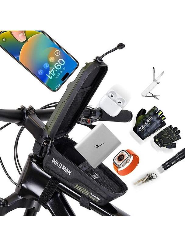 WILDMAN sakwa rowerowa na ramę na zamek 1L (4" - 7") GX200 zielona