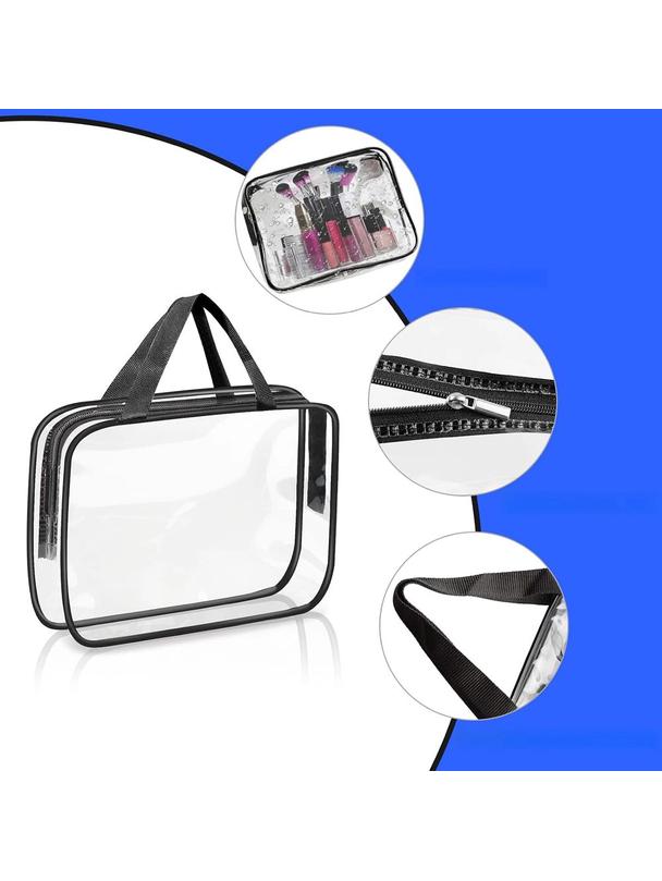 Zestaw kosmetyczek podróżnych 3 sztuki RC-K-1083 przezroczysty