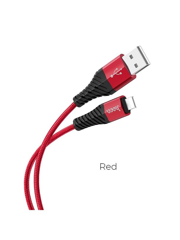 Kabel USB A do Lightning Hoco 2,4A 1 m X38 czerwony