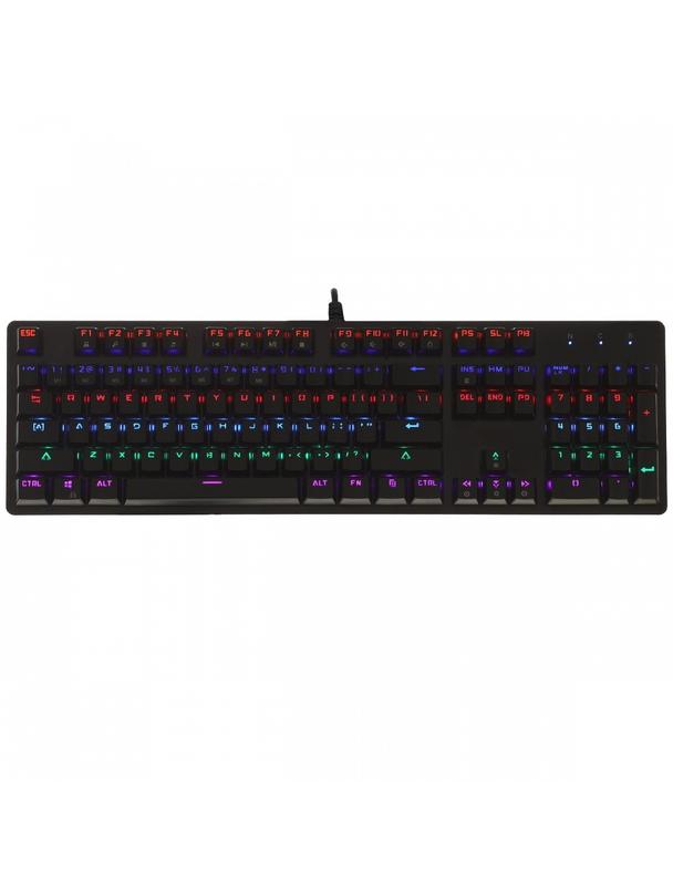 ART klawiatura przewodowa USB A QWERTY mechaniczna z podświetlaniem AK-51 czarna