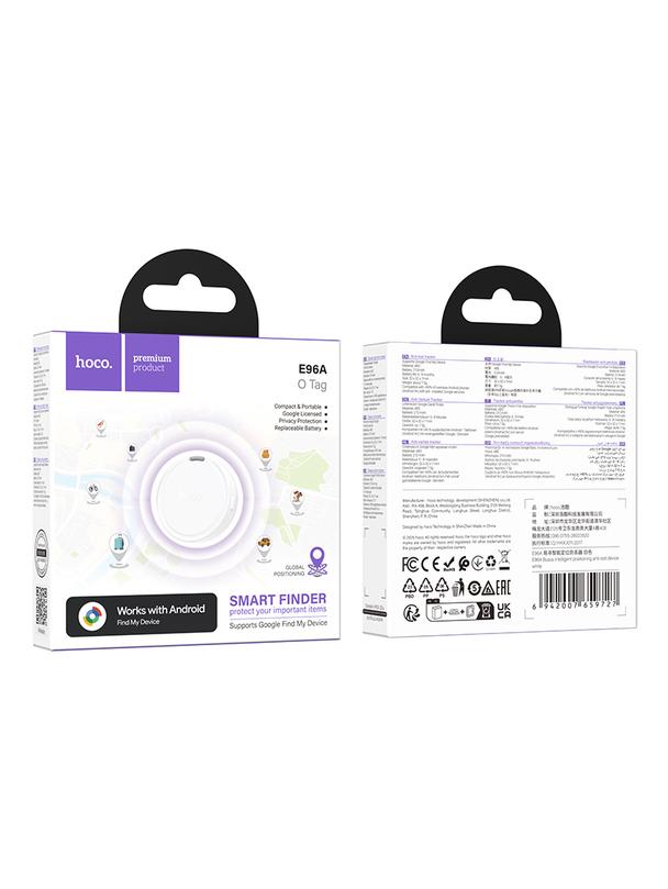 Lokalizator zgodny z Google Find My Device Hoco E96A biały