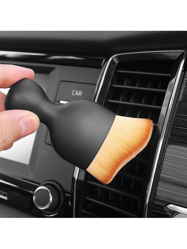Pędzel detailigowy do czyszczenia wnętrza samochodowego czarny