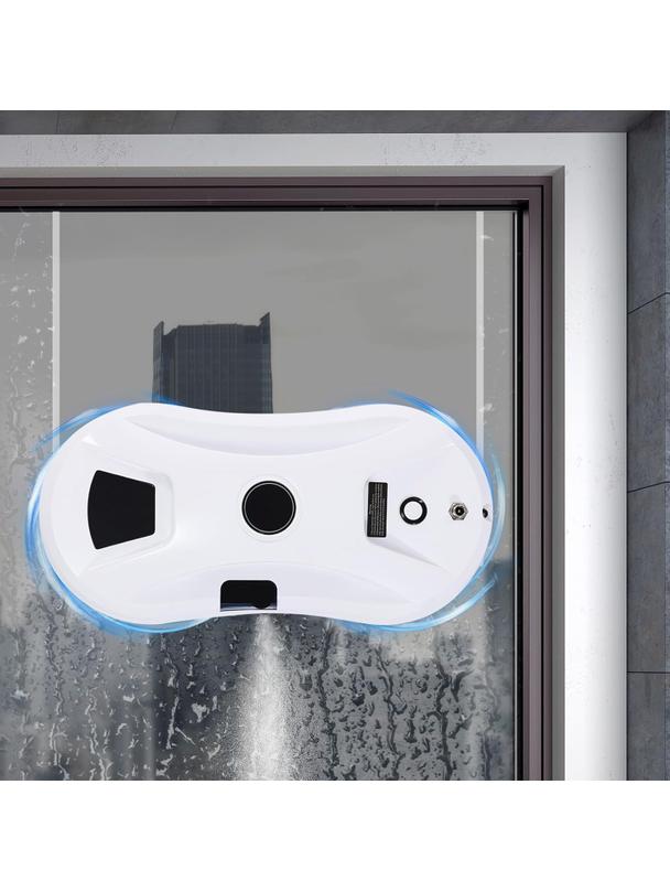 Robot do mycia okien z dyszą wodną sterowany pilotem biały