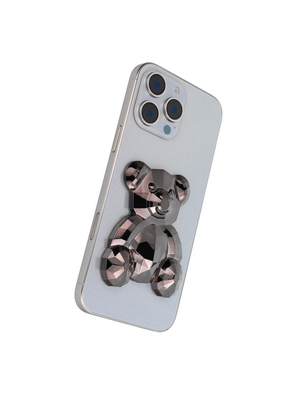 Stojak na telefon MIŚ - naklejany - czarny