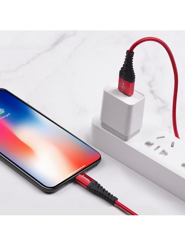 Kabel USB A do Lightning Hoco 2,4A 1 m X38 czerwony